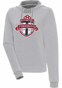 Antigua Toronto FC Womens Grey Axe Bunker Hooded Sweatshirt