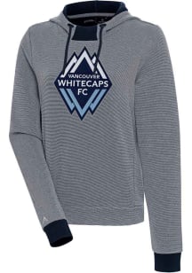 Antigua Vancouver Whitecaps FC Womens Navy Blue Axe Bunker Hooded Sweatshirt
