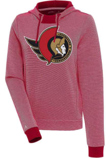 Antigua Ottawa Senators Womens Red Axe Bunker Hooded Sweatshirt
