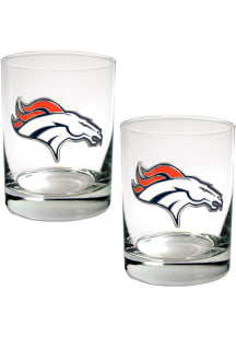 Denver Broncos 2 Piece Rock Glass