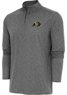 Antigua Colorado Buffaloes Mens Black Hunk Long Sleeve Qtr Zip Pullover