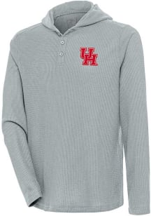 Antigua Houston Cougars Mens Grey Strong Hold Long Sleeve Hoodie