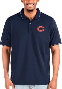 Antigua Chicago Bears Navy Blue Affluent Big and Tall Polo