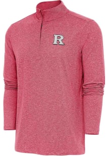 Antigua Rutgers Scarlet Knights Mens Red Hunk Long Sleeve 1/4 Zip Pullover