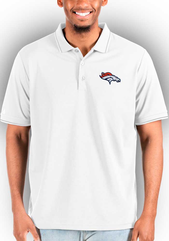 Denver Broncos Antigua Tribute Polo - Navy, Size: Small, Blue