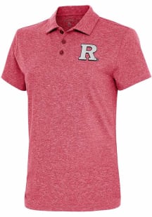 Antigua Rutgers Scarlet Knights Womens Red Motivated Short Sleeve Polo Shirt
