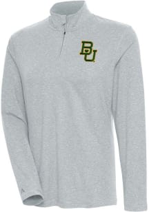 Antigua Baylor Womens Grey Confront 1/4 Zip Pullover