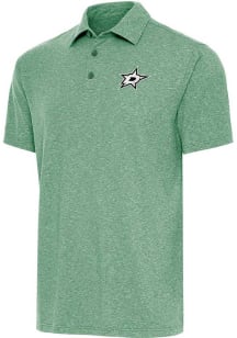 Antigua Dallas Stars Mens Green Metallic Logo Par 3 Short Sleeve Polo