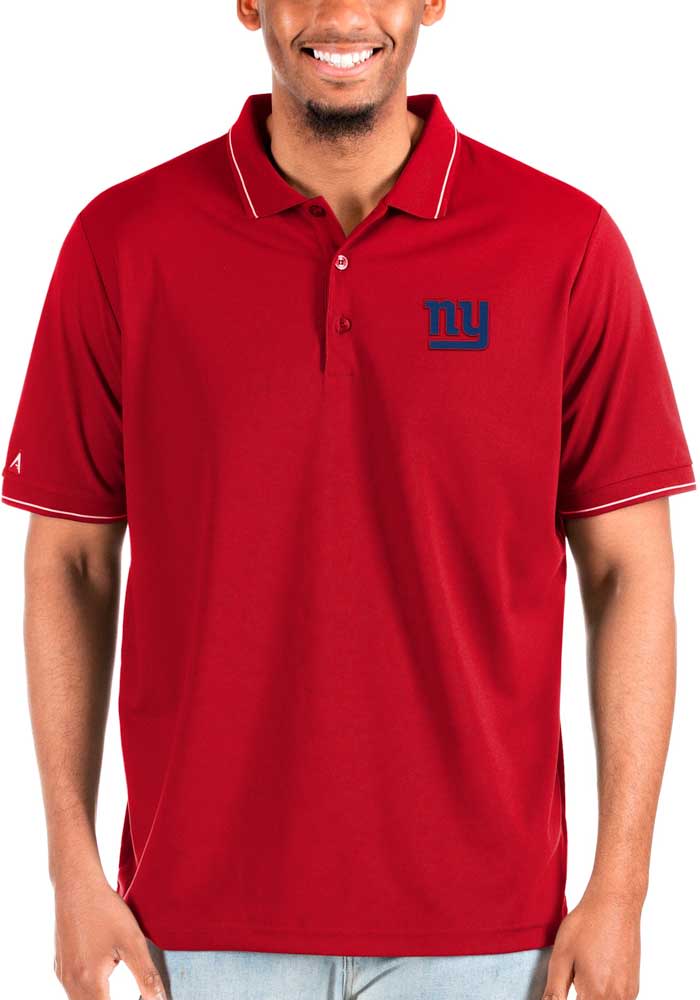 Antigua New York Giants Mens Red Affluent Big and Tall Polos Shirt