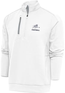 Antigua Jackson State Tigers Mens White Football Generation Long Sleeve 1/4 Zip Pullover