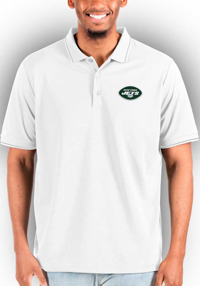 New York Jets Antigua Legacy Pique Polo - Charcoal