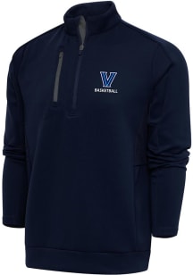 Antigua Villanova Wildcats Mens Navy Blue Basketball Generation Long Sleeve 1/4 Zip Pullover