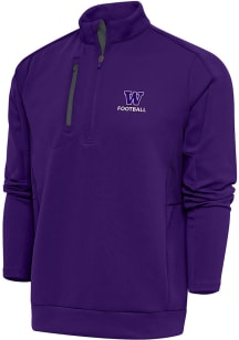 Antigua Washington Huskies Mens Purple Football Generation Long Sleeve 1/4 Zip Pullover