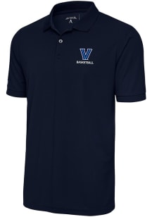 Antigua Villanova Wildcats Mens Navy Blue Basketball Legacy Pique Short Sleeve Polo