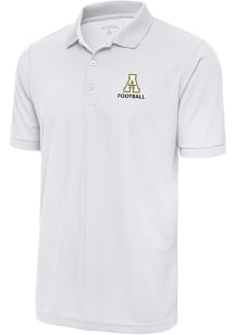 Antigua Appalachian State Mountaineers White Football Legacy Pique Big and Tall Polo