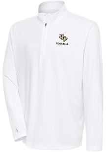 Antigua UCF Knights Mens White Football Tribute Long Sleeve 1/4 Zip Pullover