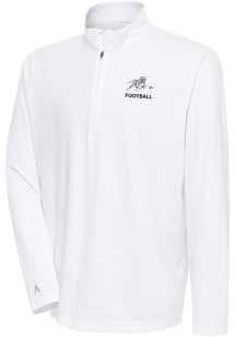Antigua Jackson State Tigers Mens White Football Tribute Long Sleeve 1/4 Zip Pullover