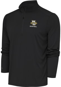 Antigua Marquette Golden Eagles Mens Grey Basketball Tribute Long Sleeve 1/4 Zip Pullover
