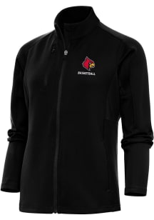 Antigua Louisville Cardinals Womens Black Basketball Generation Light Weight Jacket
