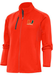 Antigua Miami Hurricanes Womens Orange Football Generation Light Weight Jacket