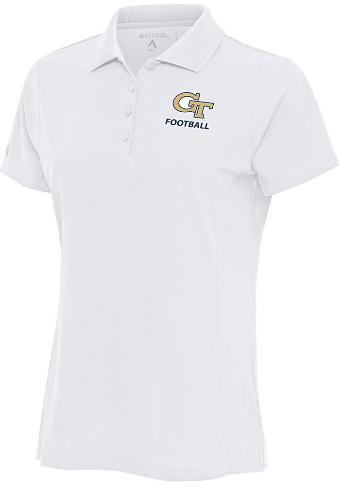 売れ筋商品|||アンティグア カットソー トップス レディース Women's White ia Tech Yellow Jackets Legacy Pique Polo Shirt White GA Tech Yellow Jackets Antigua Womens WHITE Football Legacy