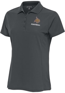 Antigua Texas State Bobcats Womens Grey Football Legacy Pique Short Sleeve Polo Shirt