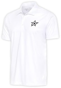 Antigua Dallas Stars White Metallic Logo Tribute Big and Tall Polo