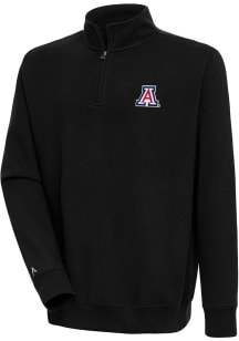 Antigua Arizona Wildcats Mens Black Victory Long Sleeve 1/4 Zip Pullover
