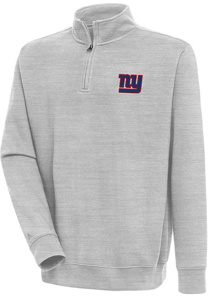 Antigua New York Giants Grey Victory Long Sleeve Hoodie, Grey, 52% Cot / 48% Poly, Size S, Rally House