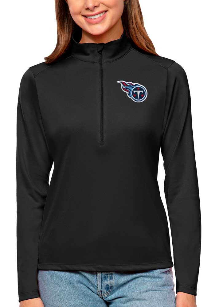 Antigua Tennessee Titans Womens Black Tribute Long Sleeve Pullover