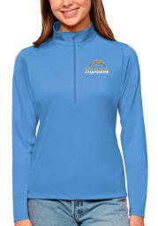 Antigua Los Angeles Chargers Womens Blue Tribute Long Sleeve Pullover
