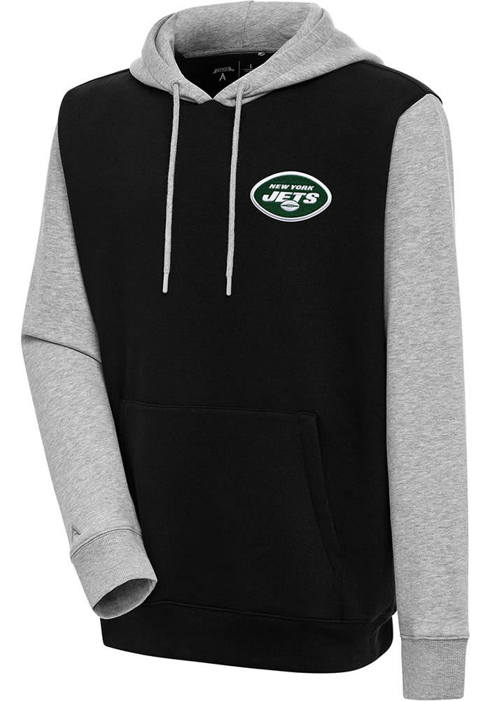 New York Jets Antigua Victory Pullover Hoodie - Black Size: Medium