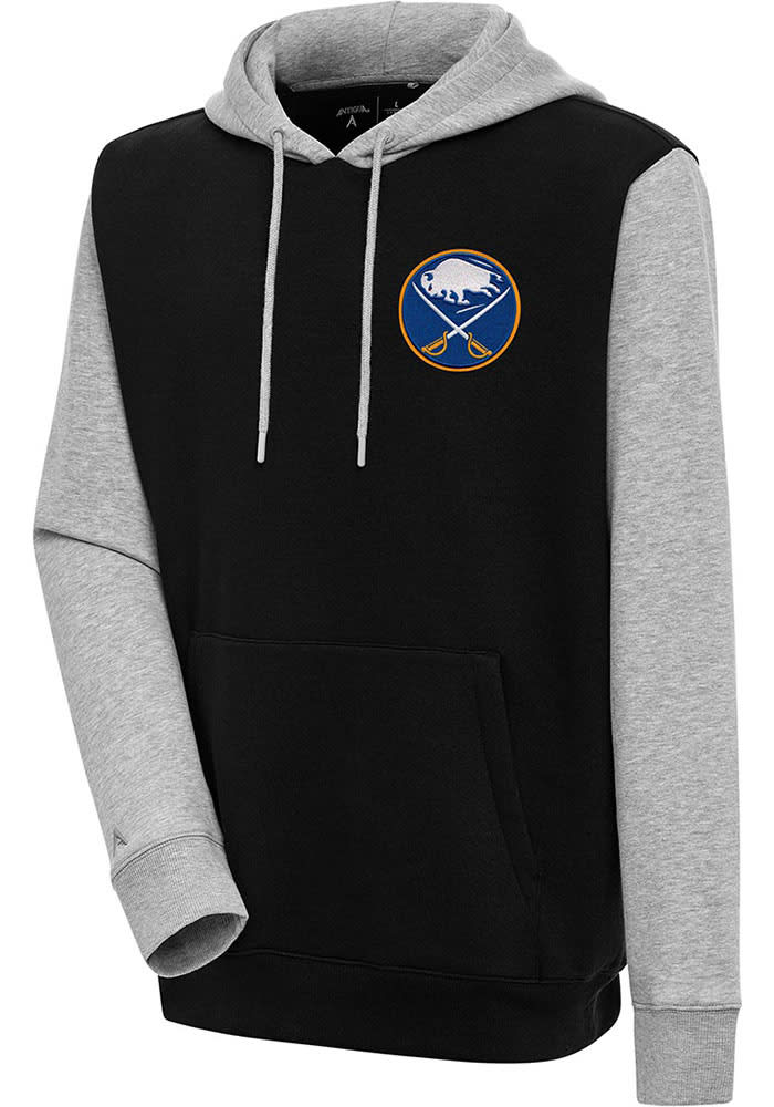 Antigua Buffalo Sabres Black Victory Long Sleeve Hoodie, Black, 52% Cot / 48% Poly, Size S, Rally House