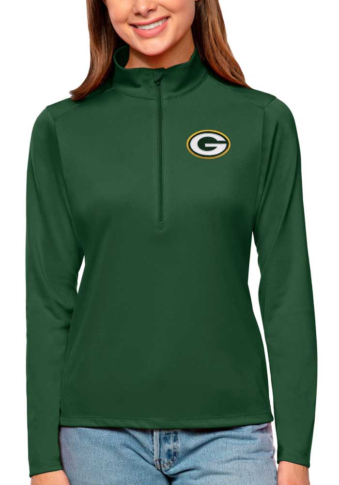 Women's Antigua Green Bay Packers Victory Chenille Pullover Sweatshirt