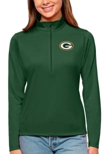 Antigua Green Bay Packers Womens Green Tribute 1/4 Zip Pullover