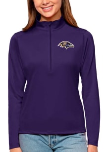 Antigua Baltimore Ravens Womens Purple Tribute 1/4 Zip Pullover