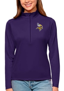 Antigua Minnesota Vikings Womens Purple Tribute 1/4 Zip Pullover