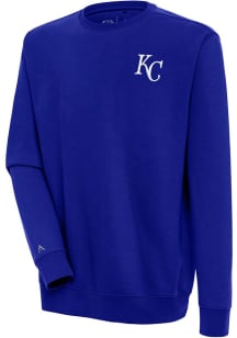 Antigua Kansas City Royals Mens Blue Victory Long Sleeve Crew Sweatshirt