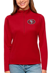 Antigua San Francisco 49ers Womens Red Tribute Long Sleeve Pullover