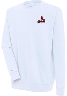 Antigua St Louis Cardinals Mens White Victory Long Sleeve Crew Sweatshirt
