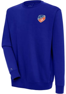 Antigua FC Cincinnati Mens Blue Victory Long Sleeve Crew Sweatshirt
