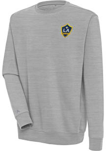 Antigua LA Galaxy Mens Grey Victory Long Sleeve Crew Sweatshirt