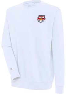 Antigua New York Red Bulls Mens White Victory Long Sleeve Crew Sweatshirt