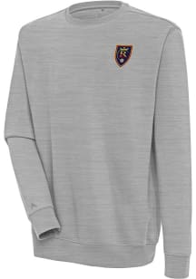 Antigua Real Salt Lake Mens Grey Victory Long Sleeve Crew Sweatshirt