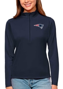 Antigua New England Womens Navy Blue Tribute 1/4 Zip Pullover