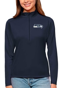 Antigua Seattle Womens Navy Blue Tribute 1/4 Zip Pullover