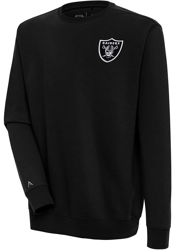 Men's Antigua Black Las Vegas Raiders Victory Pullover Hoodie