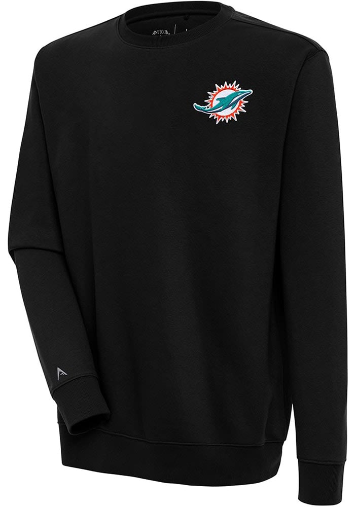 Men's Antigua White Miami Dolphins Victory Pullover Sweatshirt