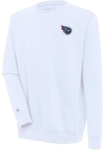 Antigua Tennessee Titans Mens White Victory Long Sleeve Crew Sweatshirt