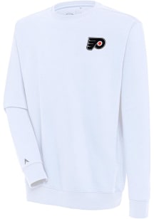 Antigua Philadelphia Flyers Mens White Victory Long Sleeve Crew Sweatshirt